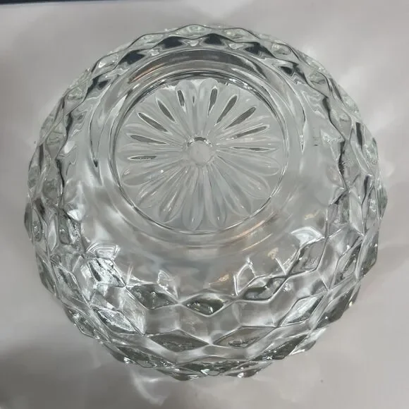 FOSTORIA AMERICAN CANDY DISH GLASS Crystal Lid Vintage Home Decor Gift - Picture 7 of 12